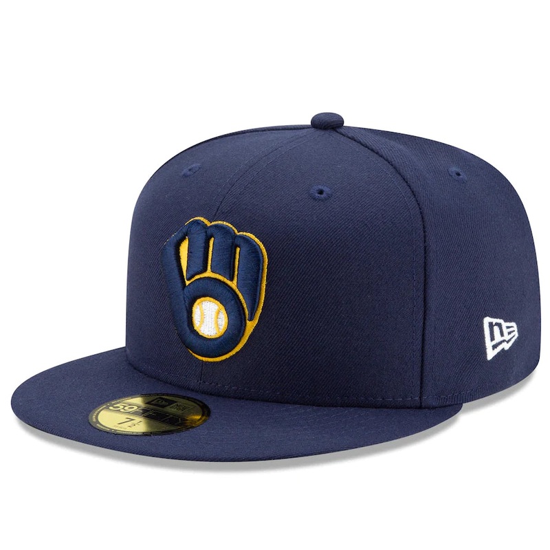 Milwaukee Brewers New Era Navy Home Authentic Collection On-Field 59FIFTY Fitted Hat
