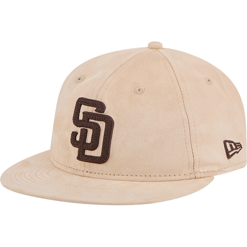 MLB San Diego Padres New Era Suede Retro Crown 9FIFTY Snapback Hat – Tan