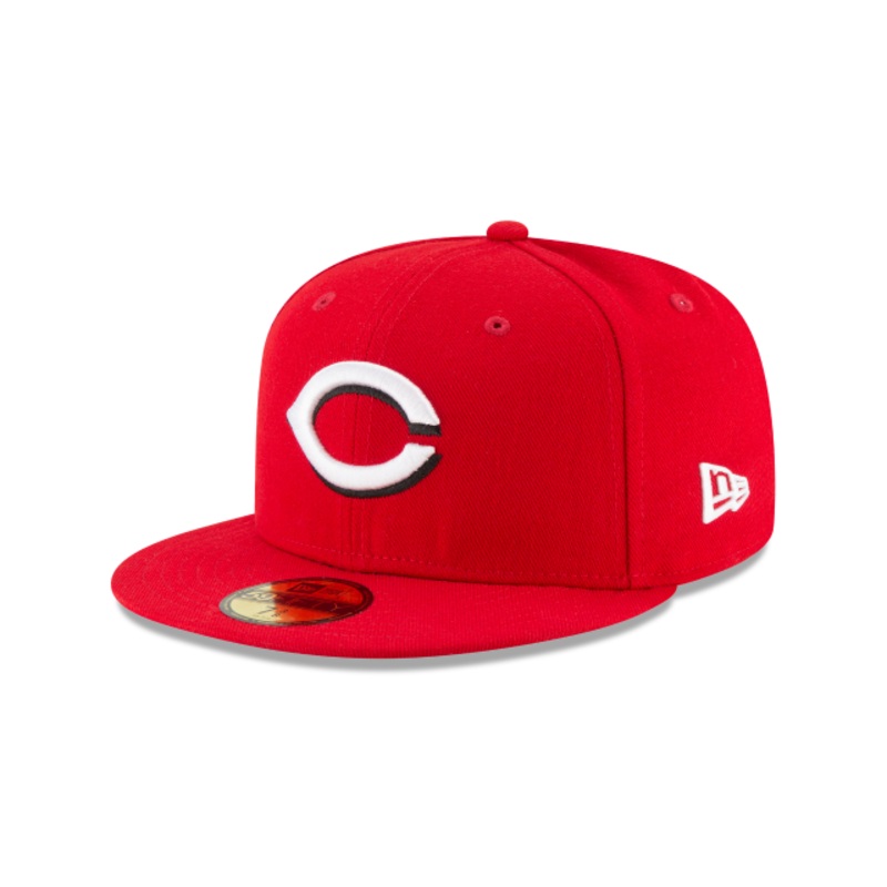 New Era 59FIFTY Cincinnati Reds Home Authentic Collection On-Field Fitted Hat – Red