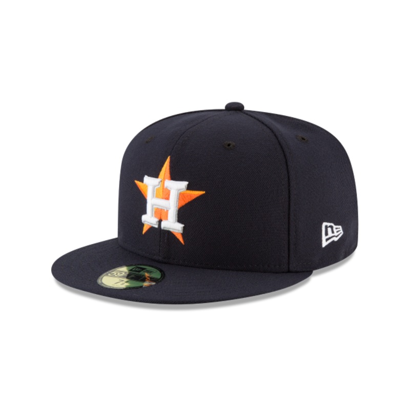 New Era 59FIFTY Houston Astros Home Authentic Collection On Field Fitted Hat – Navy