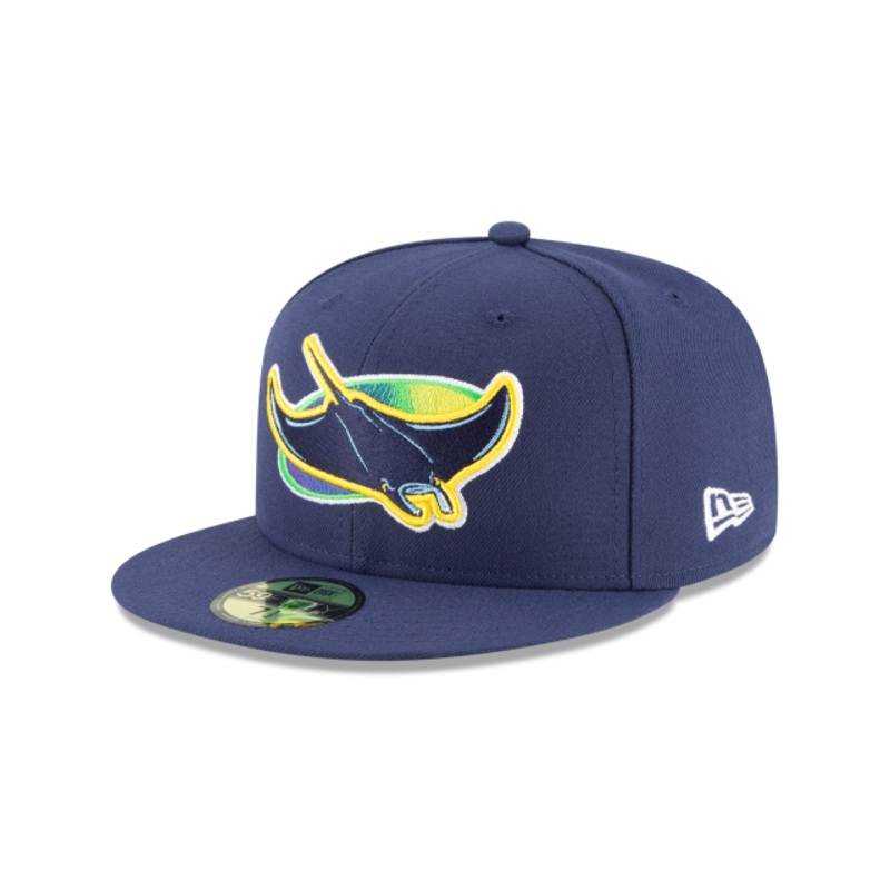 New Era 59FIFTY Tampa Bay Rays Alternate Authentic Collection On-Field Fitted Hat Light Navy