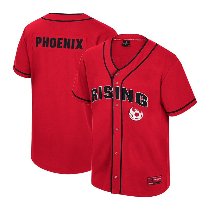 Phoenix Rising Colosseum Detonation Baseball Jersey – Red