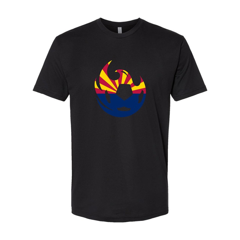 Phoenix Rising Select Fireball Flag Filled T-Shirt – Black