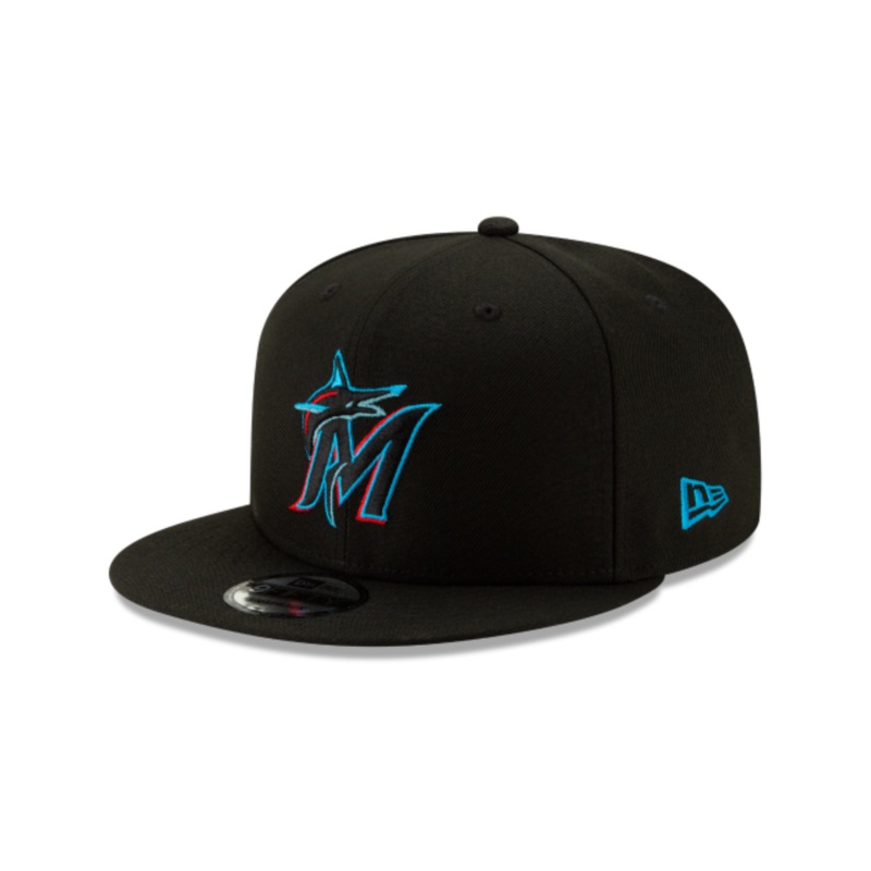 Miami Marlins New Era 9FIFTY Snapback Hat  Adjustable Baseball Cap