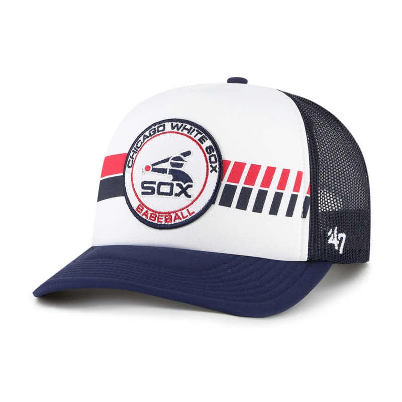 MLB Chicago White Sox ’47 Cooperstown Express Foam Trucker Adjustable Hat – White