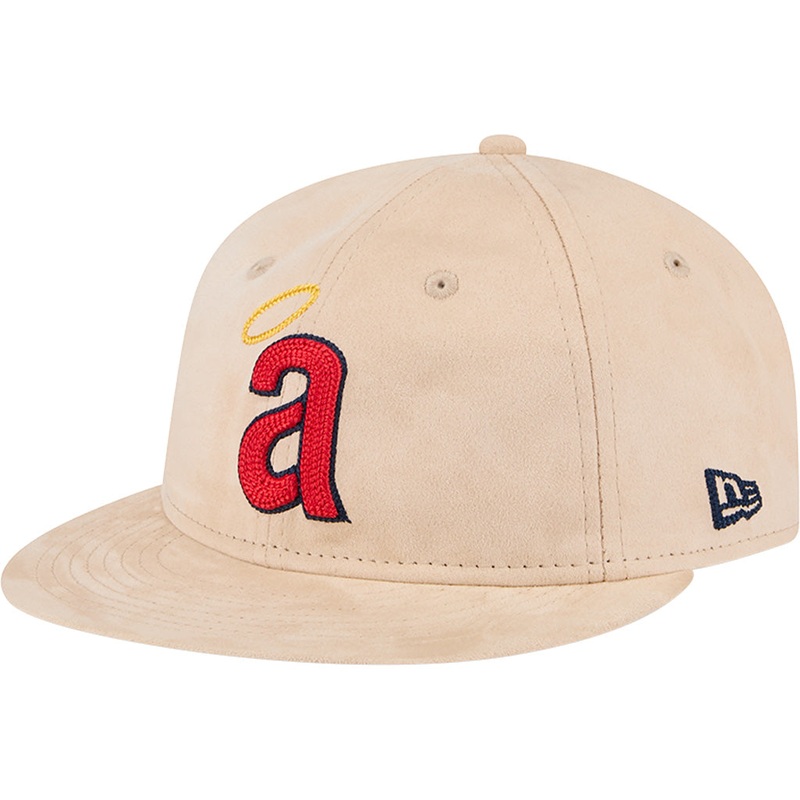 MLB Los Angeles Angels New Era Suede Retro Crown 9FIFTY Snapback Hat – Tan