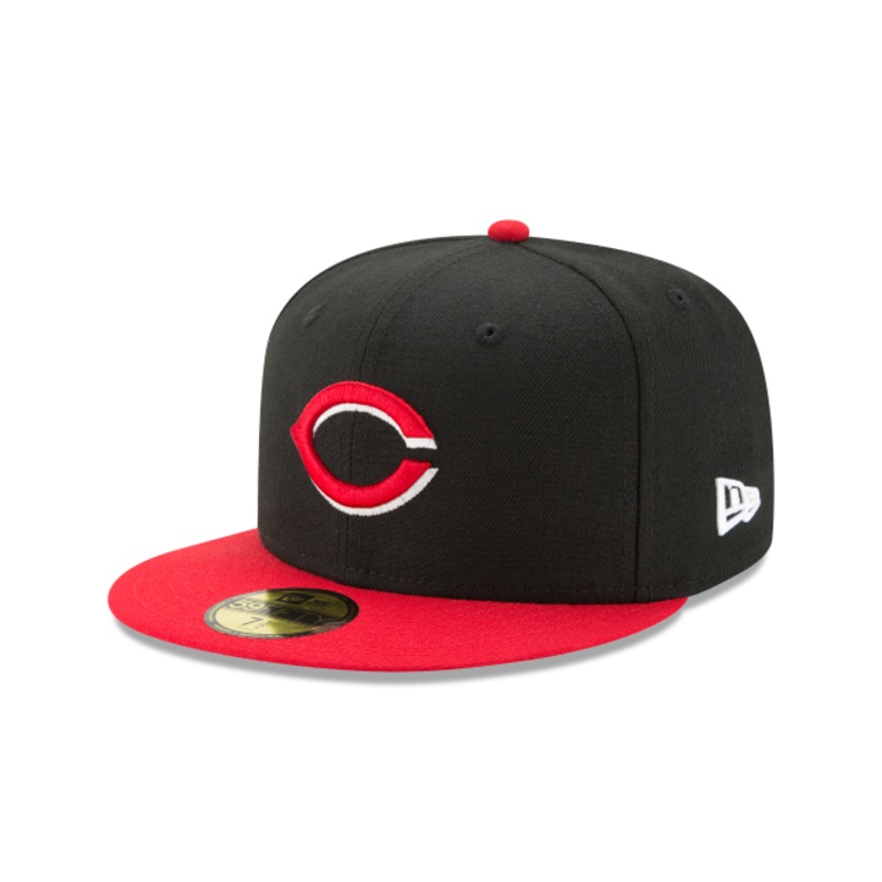 New Era 59FIFTY Cincinnati Reds Alternate Fitted Hat – Black / Red