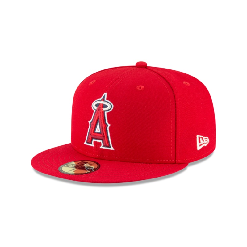 New Era 59FIFTY Los Angeles Angels of Anaheim Game Authentic Collection On-Field Fitted Hat – Red