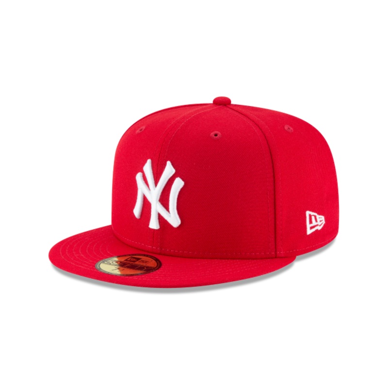New Era 59FIFTY New York Yankees Fitted Hat Scarlet Red
