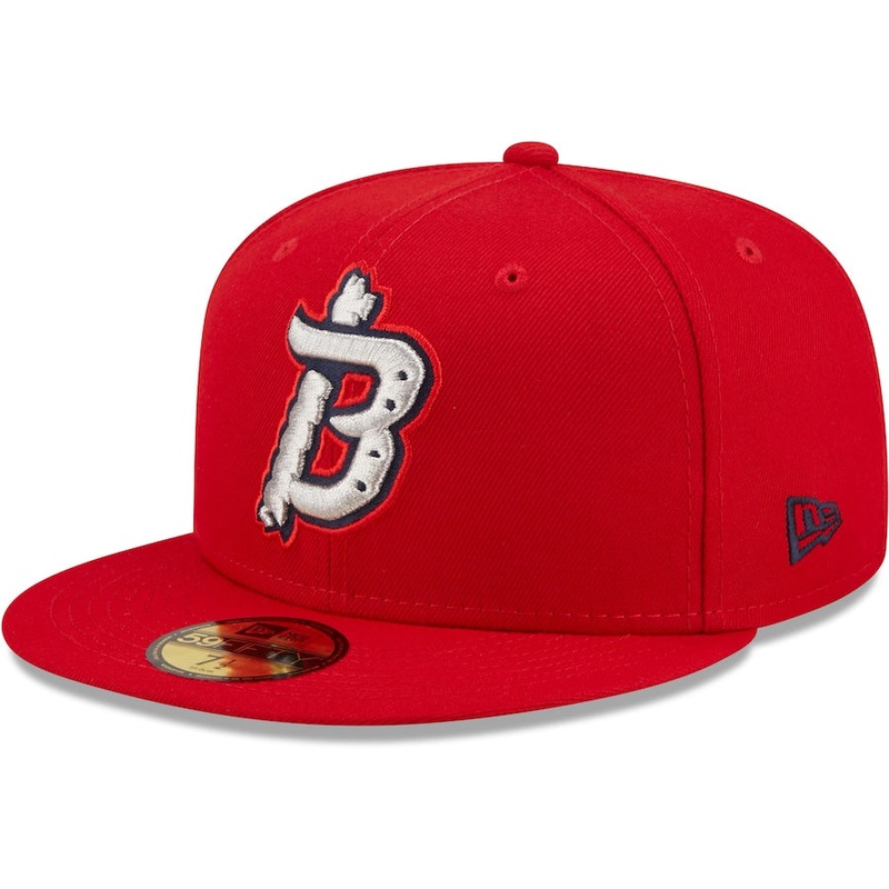 New Era Binghamton Rumble Ponies Red Authentic Collection 59FIFTY Fitted Hat