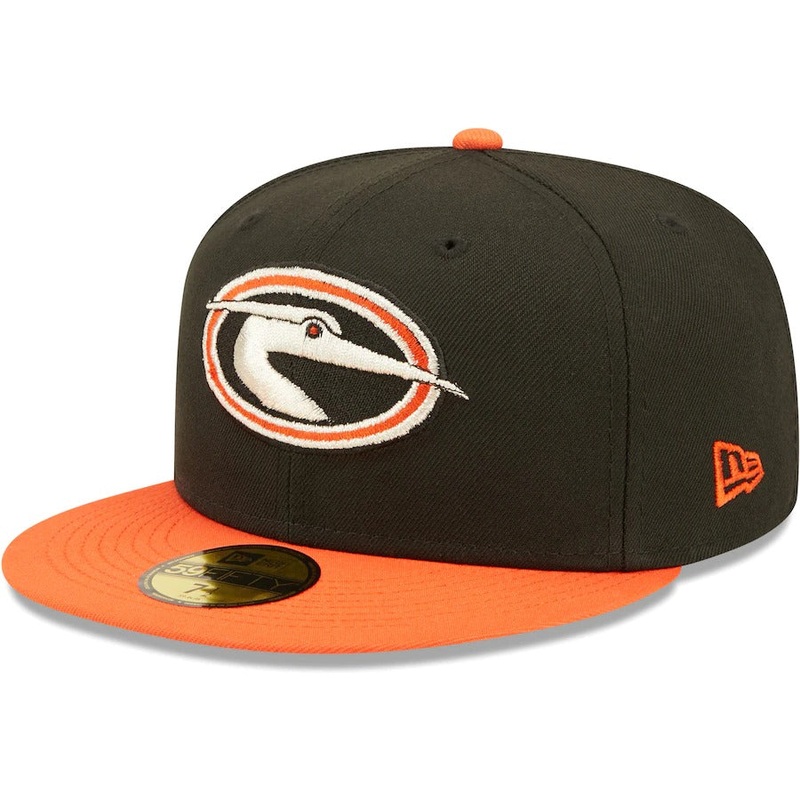 New Era Delmarva Shorebirds Black Authentic Collection Team Alternate 59FIFTY Fitted Hat