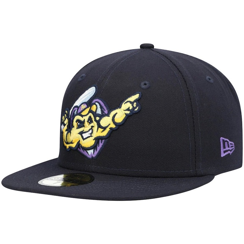 New Era Fort Myers Mighty Mussels Navy Authentic Collection Team Game 59FIFTY Fitted Hat