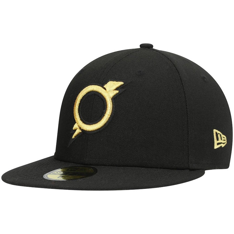 New Era Omaha Storm Chasers Black Authentic Collection Road 59FIFTY Fitted Hat