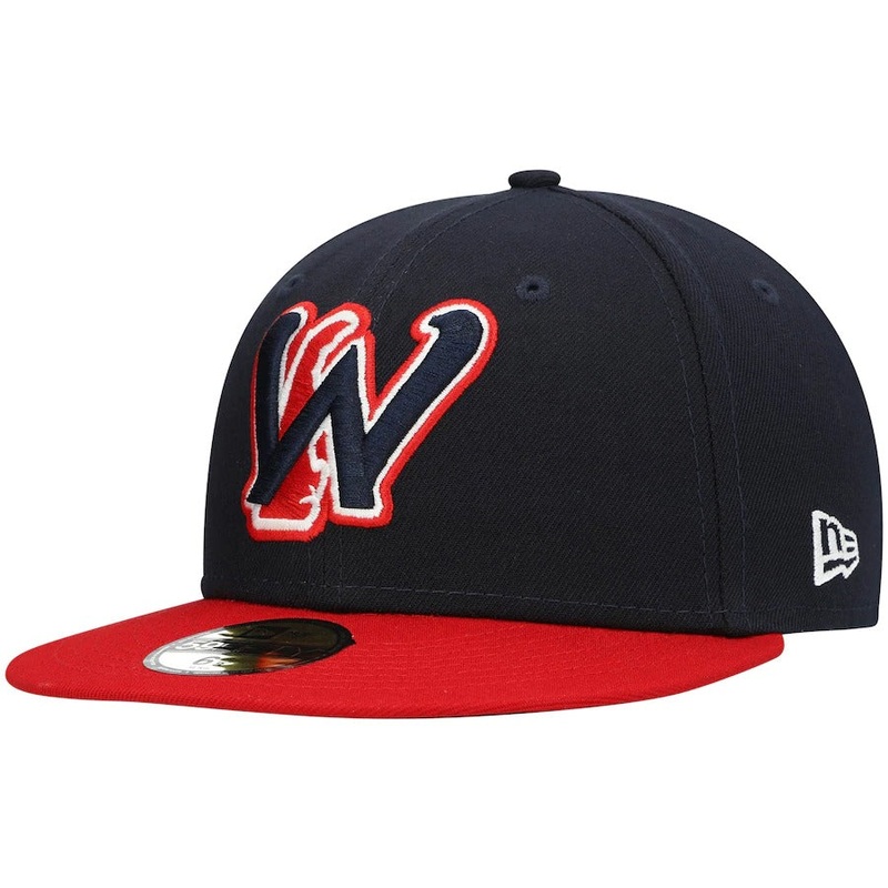 New Era Wilmington Blue Rocks Navy Authentic Collection Team Alternate 59FIFTY Fitted Hat