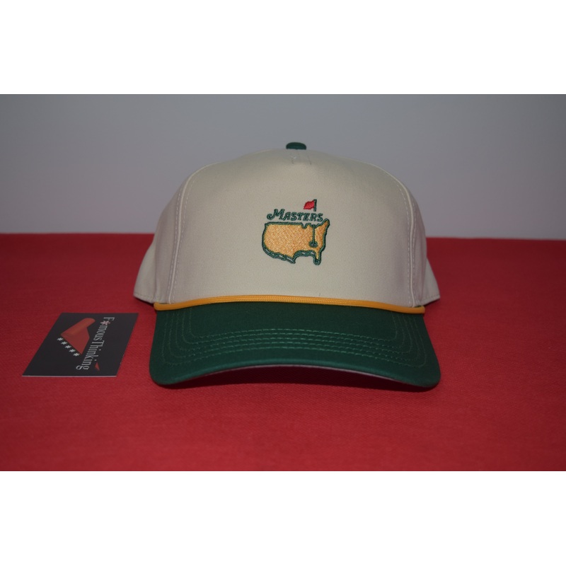 Masters Logo Beige Yellow Rope Snapback Hat by American Needle