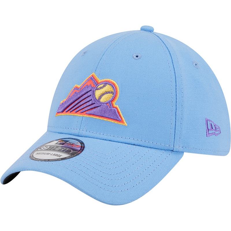 MLB Colorado Rockies New Era 2025 City Connect 39THIRTY Flex Fit – Light Blue