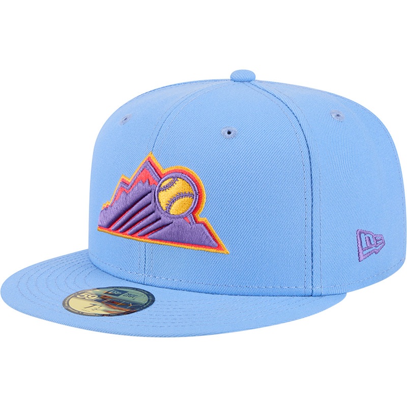 MLB Colorado Rockies New Era 2025 City Connect Authentic Collection 59FIFTY Fitted Hat – Light Blue