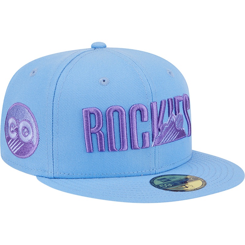 MLB Colorado Rockies New Era 2025 City Connect Fan Pack 59FIFTY Fitted Hat – Light Blue
