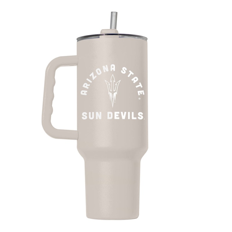 NCAA Arizona State Sun Devils Logo Brands 40oz Sand Travel Tumbler