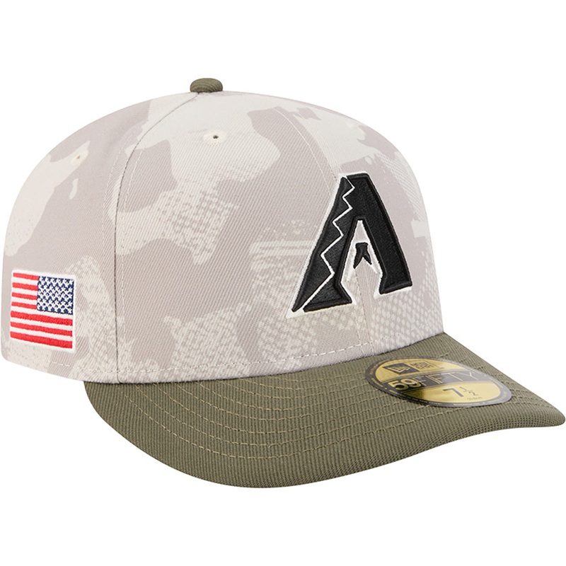 MLB Arizona Diamondbacks New Era 2025 Armed Forces Day 59FIFTY Fitted Hat – Stone