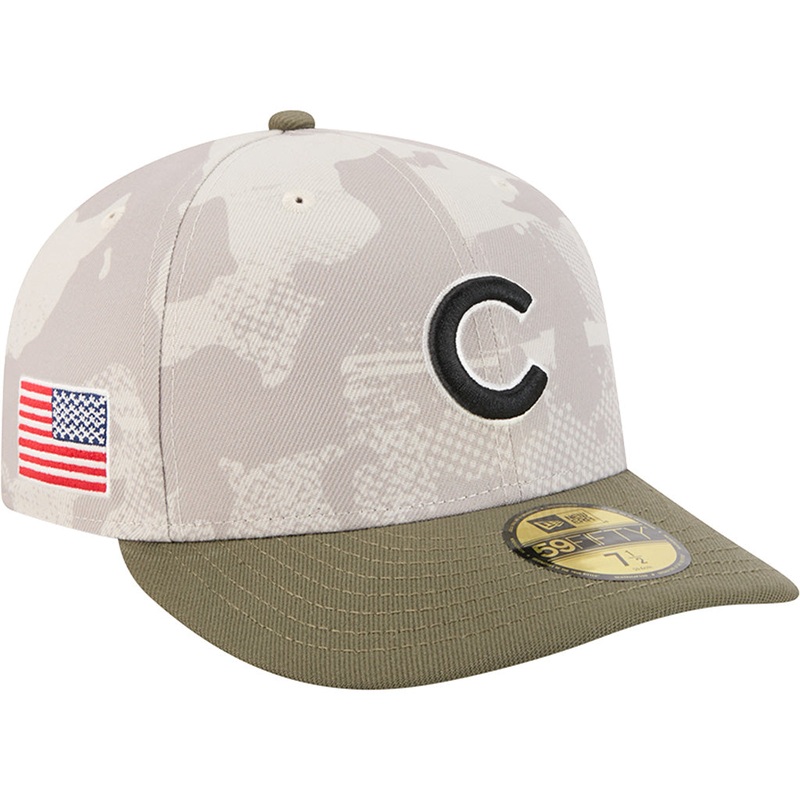 MLB Chicago Cubs New Era 2025 Armed Forces Day 59FIFTY Fitted Hat – Stone