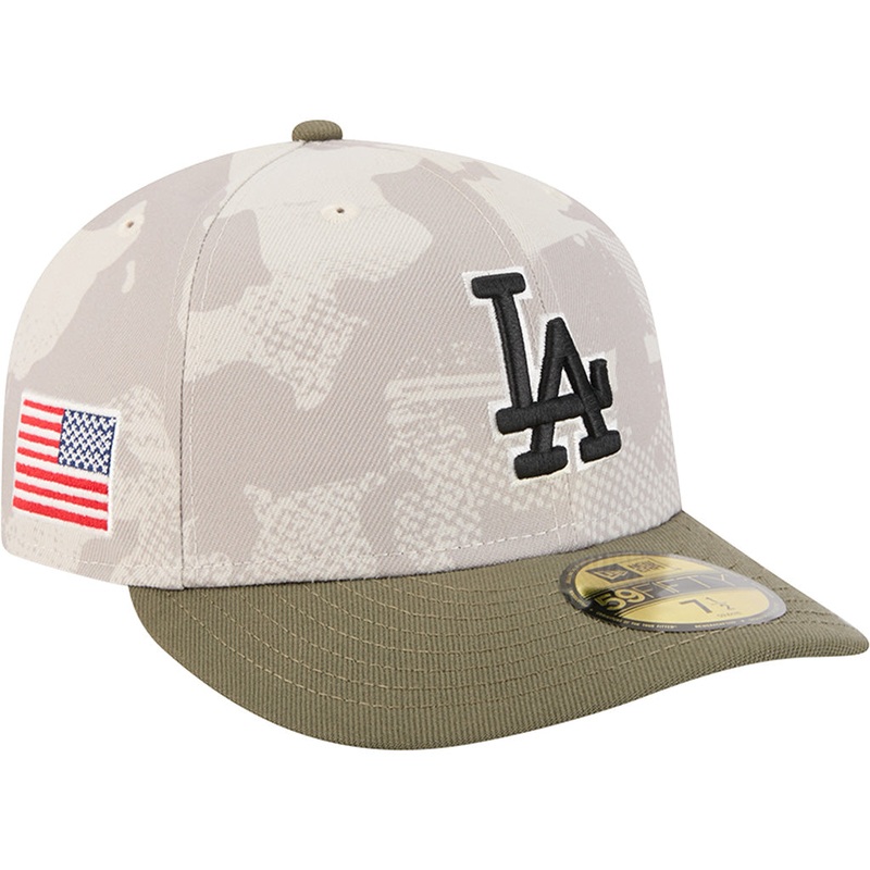 MLB Los Angeles Dodgers New Era 2025 Armed Forces Day 59FIFTY Fitted Hat – Stone