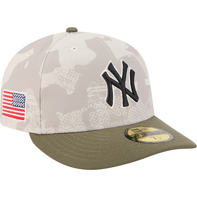MLB New York Yankees New Era 2025 Armed Forces Day 59FIFTY Fitted Hat – Stone