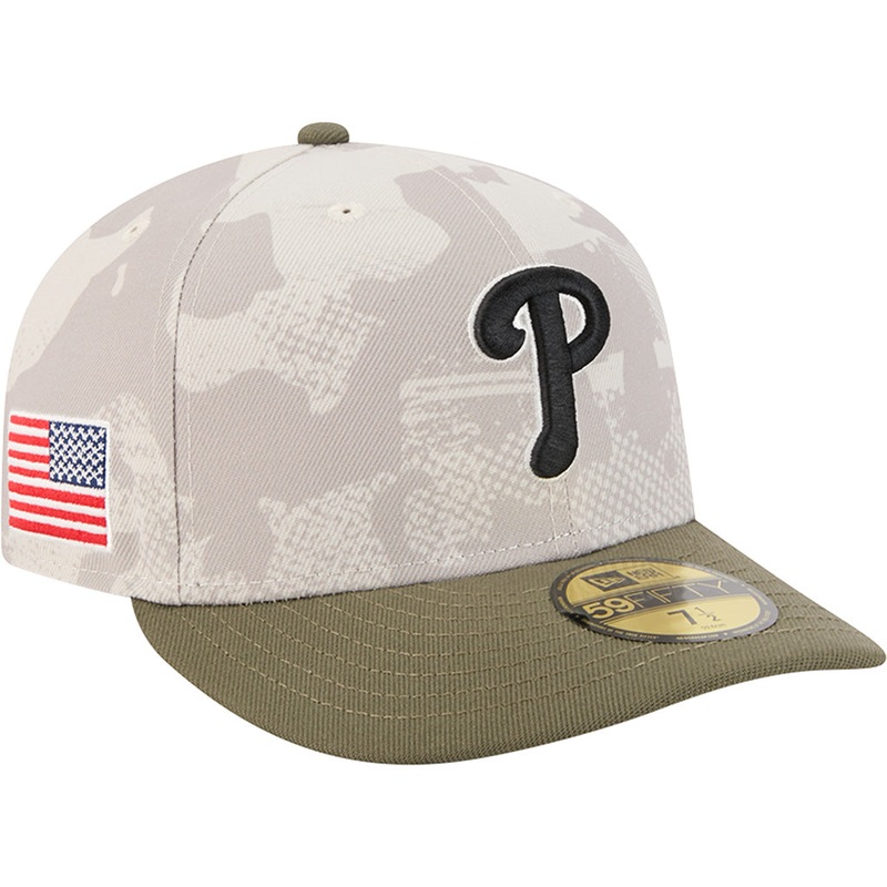 MLB Philadelphia Phillies New Era 2025 Armed Forces Day 59FIFTY Fitted Hat – Stone
