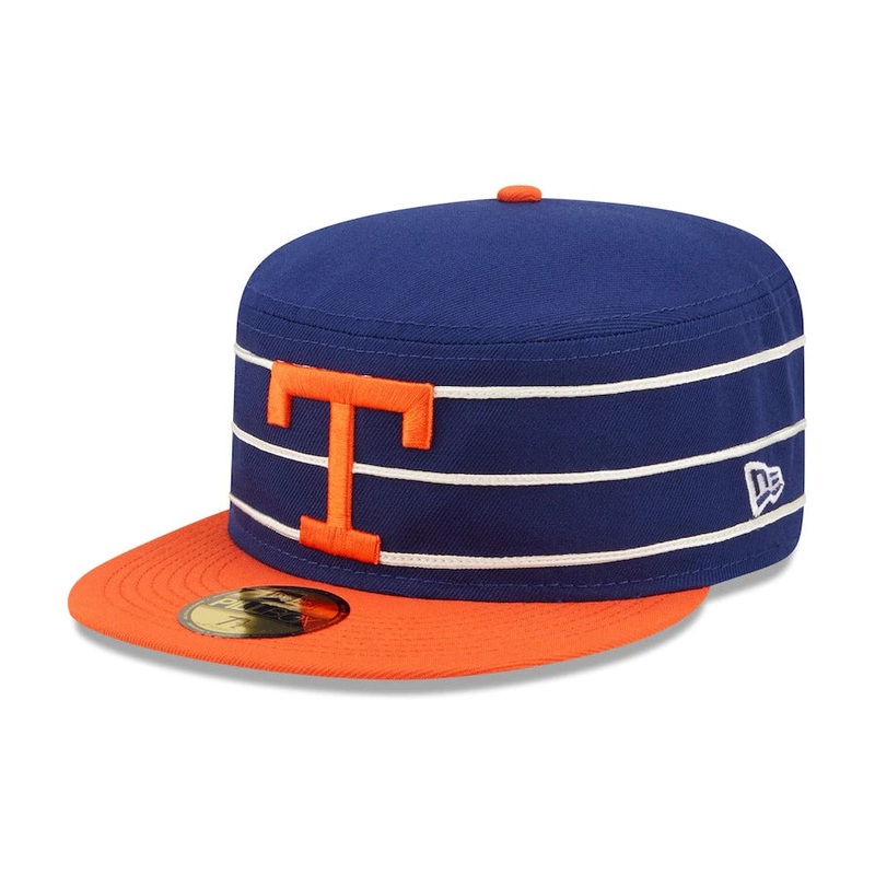 New Era Norfolk Tides Blue Theme Night 59FIFTY Pill Box Fitted Hat