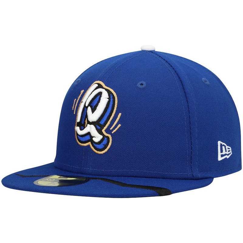 New Era Rancho Cucamonga Quakes Blue Authentic Collection Team Home 59FIFTY Fitted Hat