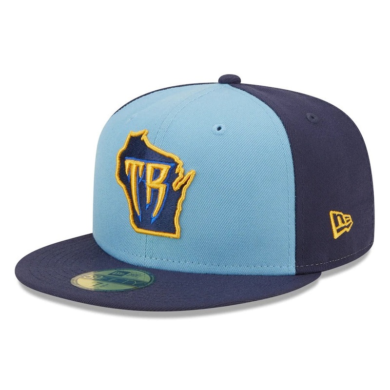 New Era Wisconsin Timber Rattlers Light Blue/Navy Theme Night 59FIFTY Fitted Hat