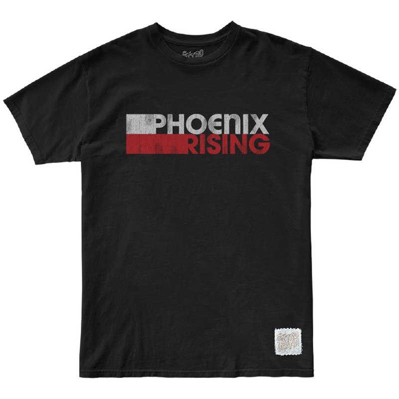 Phoenix Rising Retro Brand Jersey Stripe T-Shirt – Black