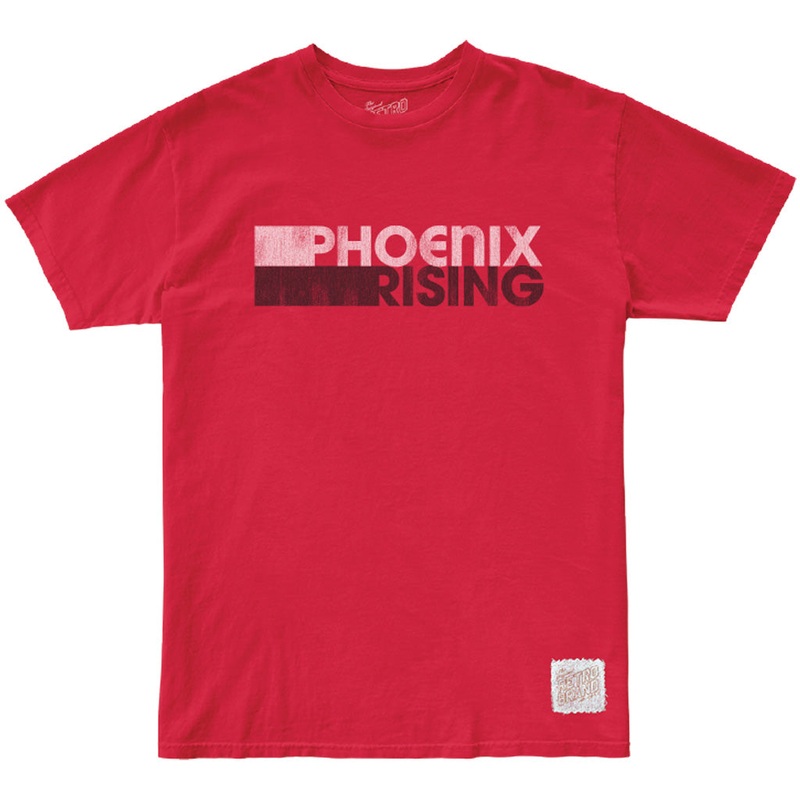 Phoenix Rising Retro Brand Jersey Stripe T-Shirt – Red