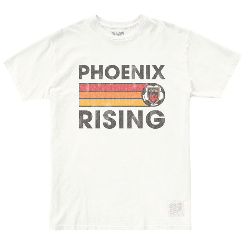 Phoenix Rising Retro Brand Soccer Streak T-Shirt – Cream