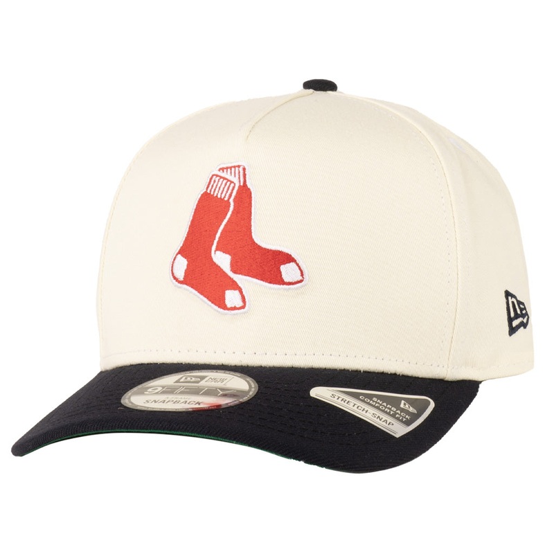 MLB Boston Red Sox New Era Alternate Two-Tone TC 9FIFTY A-Frame Snapback Hat – Cream