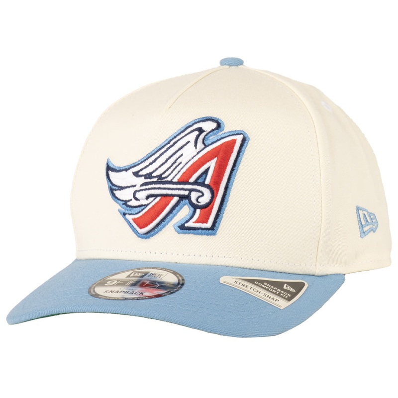 MLB Los Angeles Angels New Era Throwback Two-Tone TC 9FIFTY A-Frame Snapback Hat – Cream