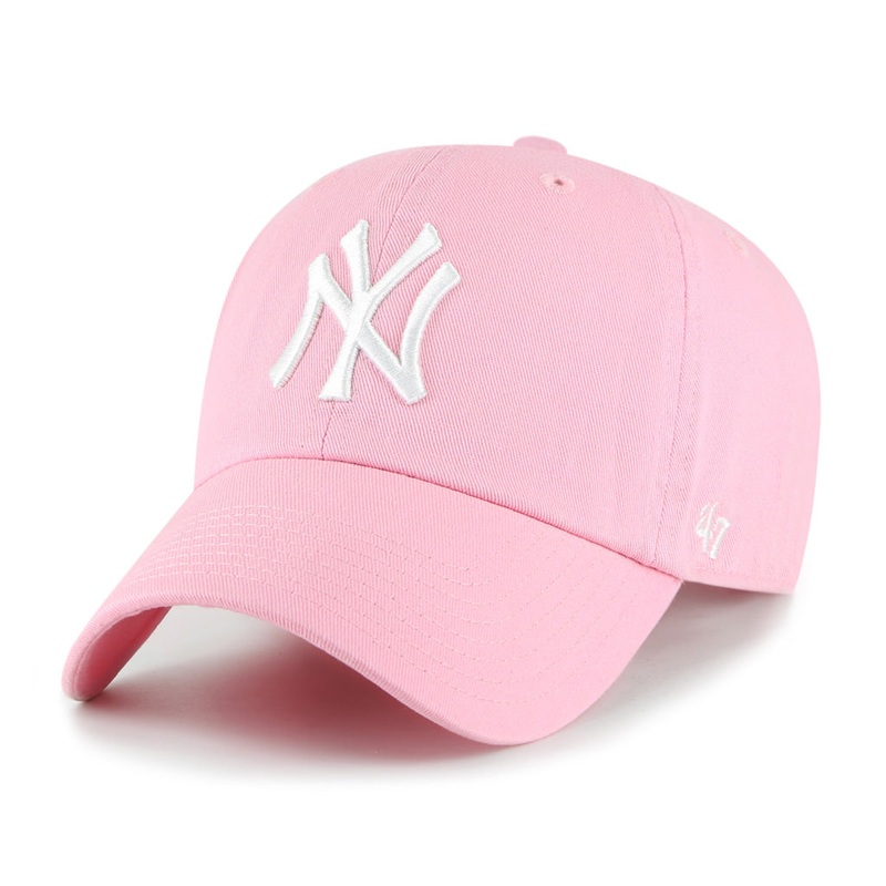 MLB New York Yankees ’47 White Logo Clean Up Hat – Pink