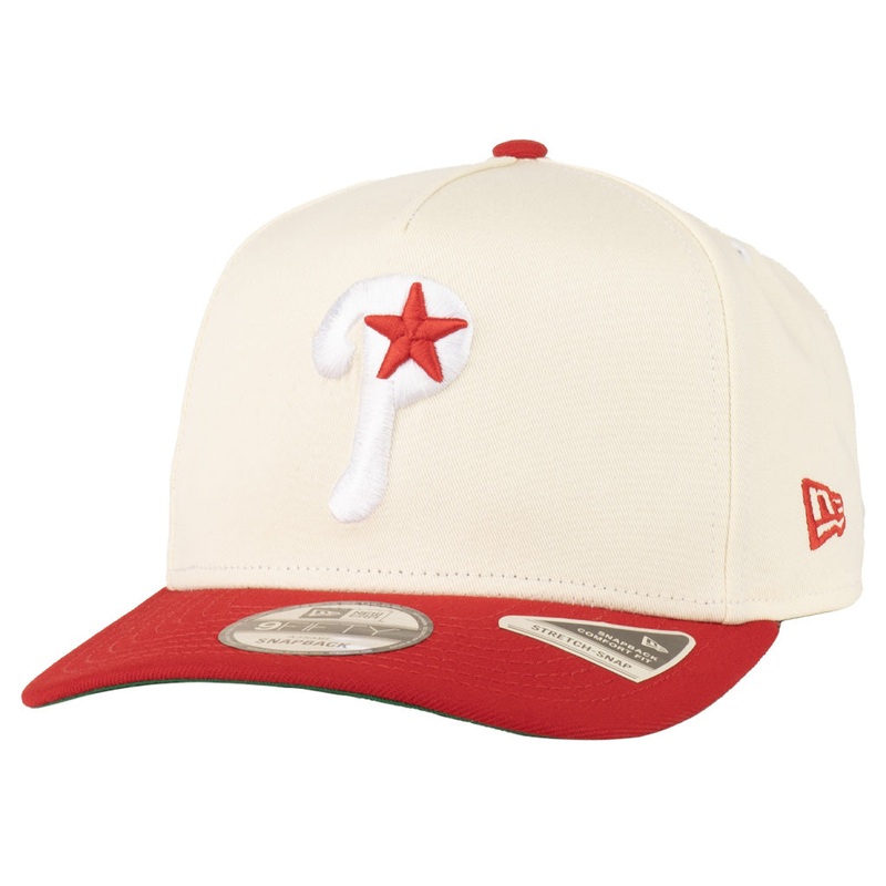 MLB Philadelphia Phillies New Era Alternate Two-Tone TC 9FIFTY A-Frame Snapback Hat – Cream