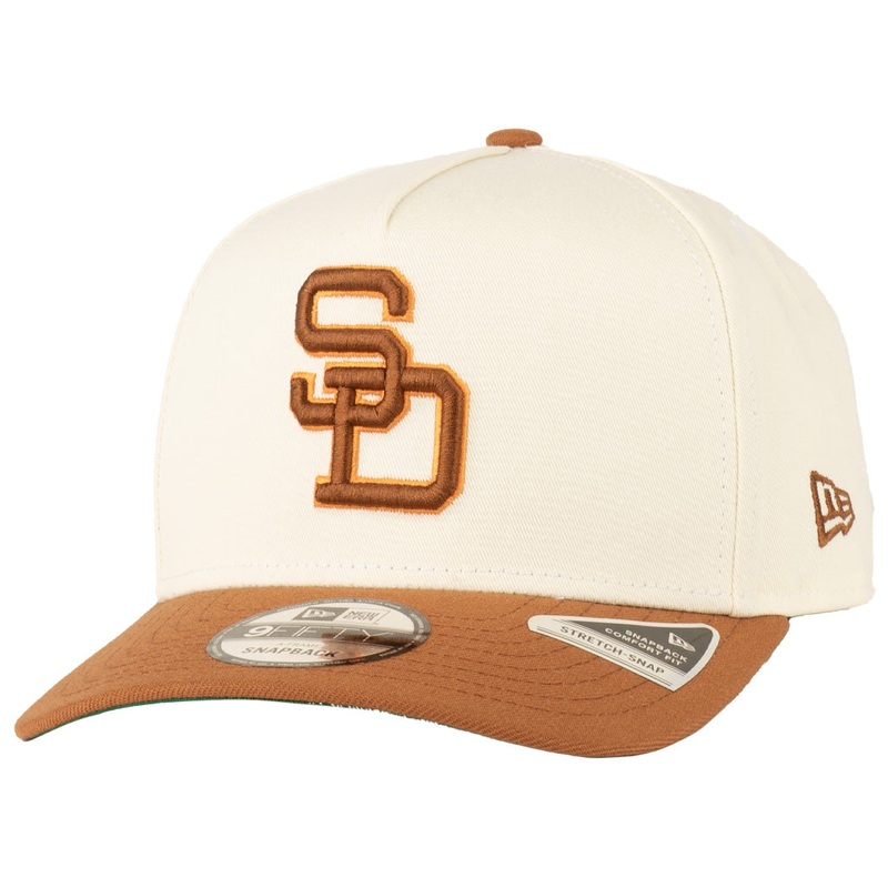 MLB San Diego Padres New Era Primary Two-Tone TC 9FIFTY A-Frame Snapback Hat – Cream