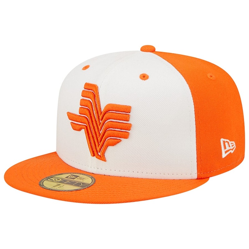 New Era Corpus Christi Hooks White/Orange Honey Butter Chicken Biscuit Theme Night 59FIFTY Fitted Hat