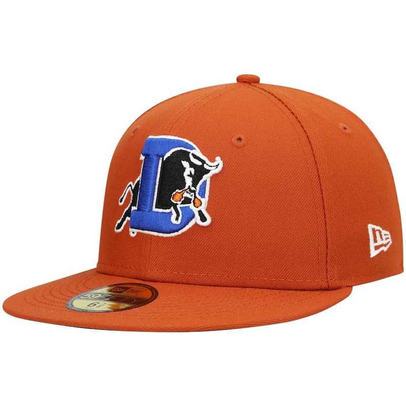 New Era Durham Bulls Orange Authentic Collection Team Alternate 59FIFTY Fitted Hat