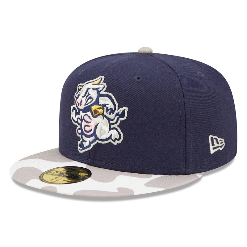 New Era Wisconsin Timber Rattlers Navy/Camo Udder Tuggers Theme Night 59FIFTY Fitted Hat