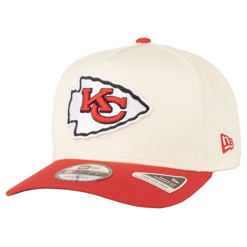 NFL Kansas City Chiefs New Era Primary Two-Tone TC 9FIFTY A-Frame Snapback Hat – Cream