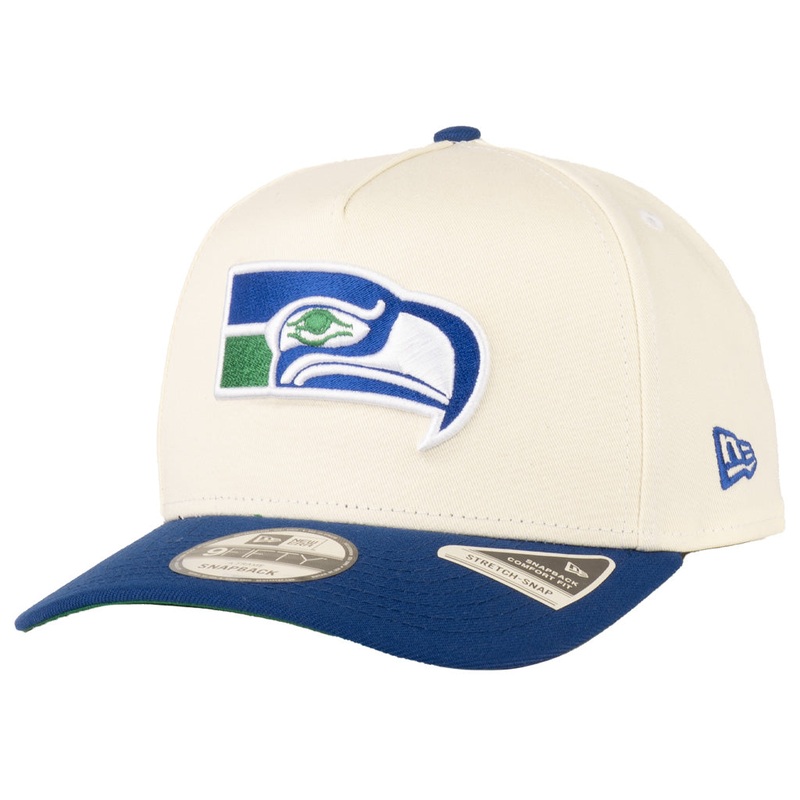 NFL Seattle Seahawks New Era Throwback Two-Tone TC 9FIFTY A-Frame Snapback Hat – Cream