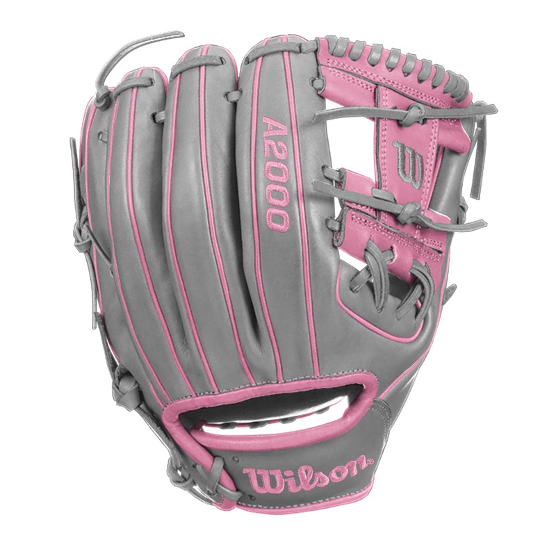Wilson A2000 1786 11.5″ Infield Baseball Glove – Gray/Pink – Right Hand Thrower