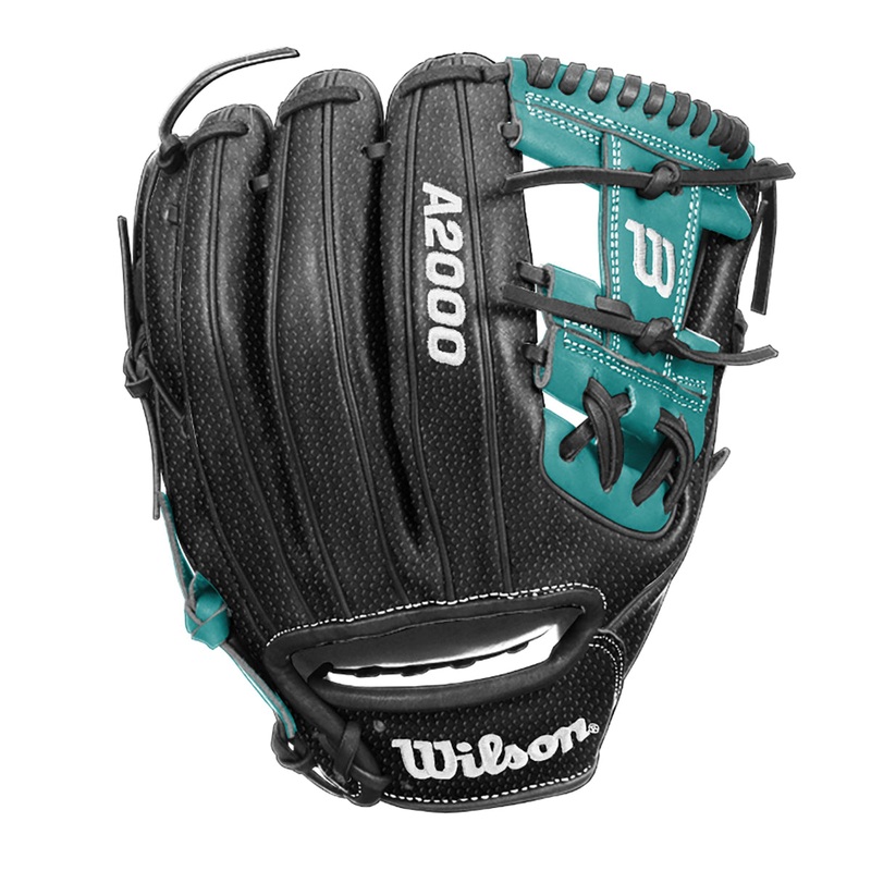 Wilson A2000 1786SS 11.5″ Infield Baseball Glove – Black/Teal – Right Hand Thrower