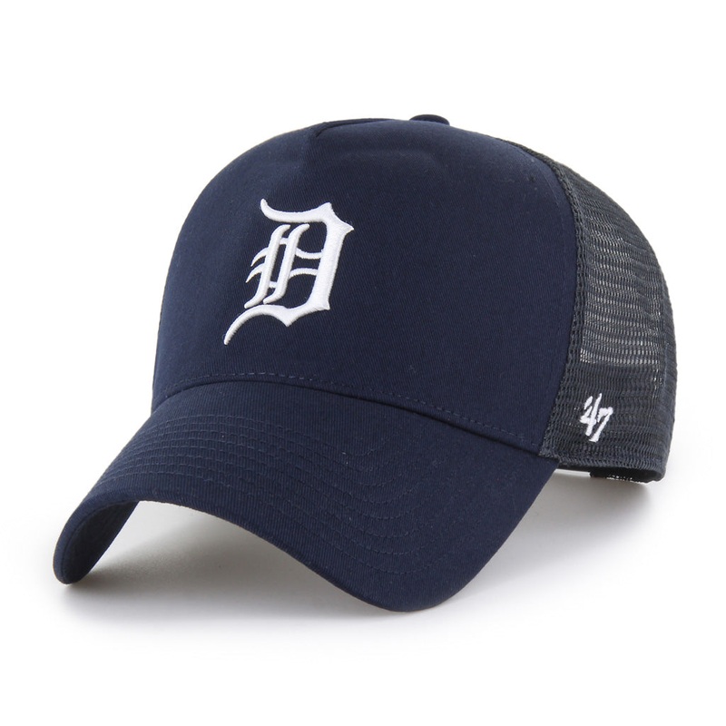 MLB Detroit Tigers ’47 Ballpark Offside Snapback Trucker Hat – Navy