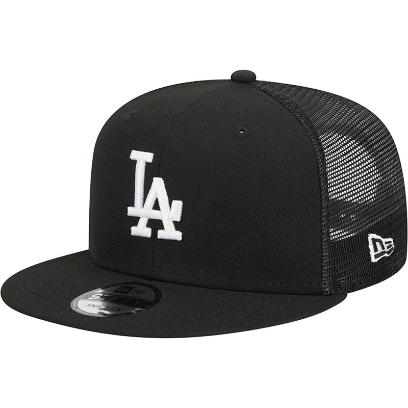 MLB Los Angeles Dodgers New Era Black & White Trucker 9FIFTY Snapback Hat