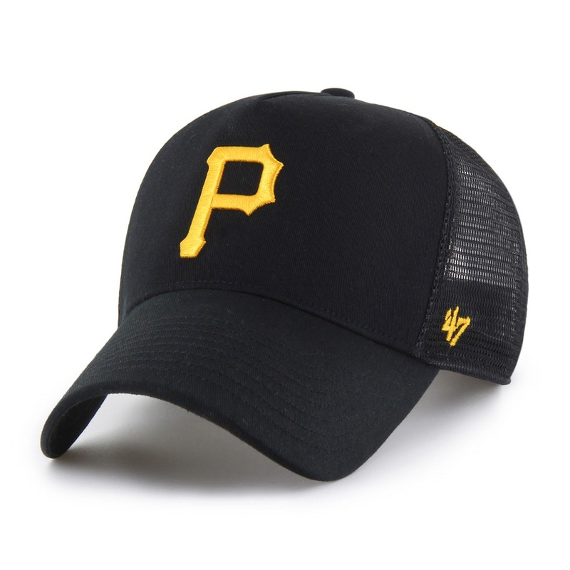 MLB Pittsburgh Pirates ’47 Ballpark Offside Snapback Trucker Hat – Black