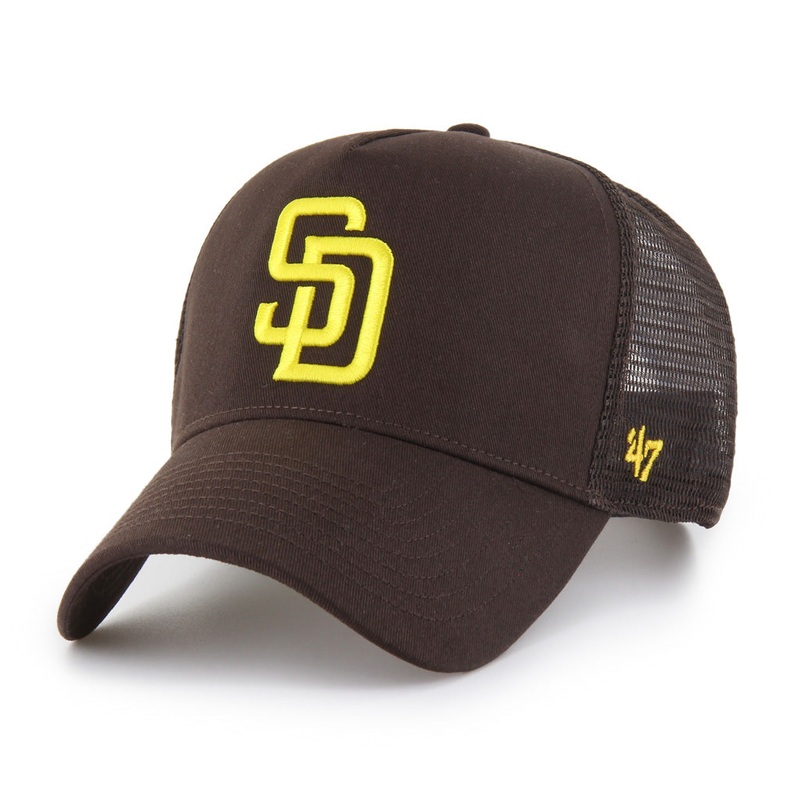 MLB San Diego Padres ’47 Ballpark Offside Snapback Trucker Hat – Brown